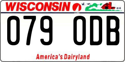 WI license plate 079ODB