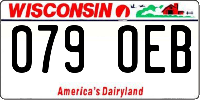 WI license plate 079OEB