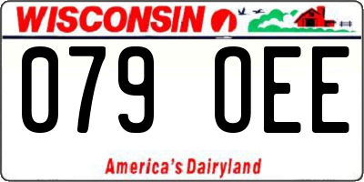 WI license plate 079OEE