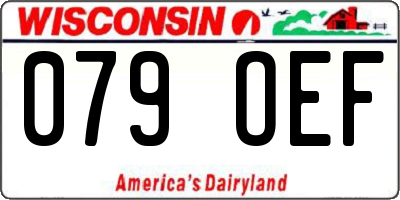 WI license plate 079OEF