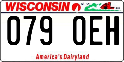 WI license plate 079OEH