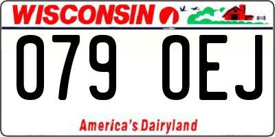 WI license plate 079OEJ
