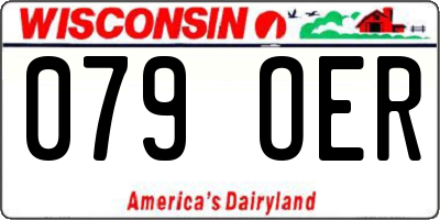 WI license plate 079OER