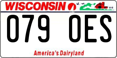 WI license plate 079OES