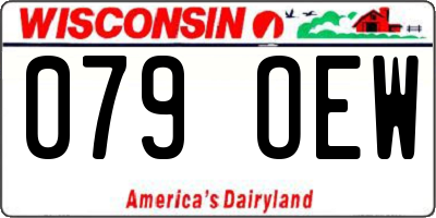 WI license plate 079OEW