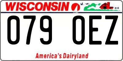 WI license plate 079OEZ