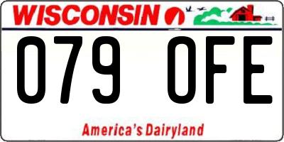 WI license plate 079OFE