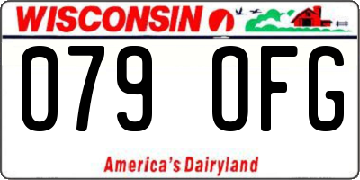 WI license plate 079OFG