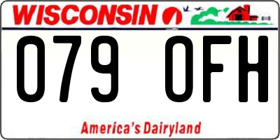 WI license plate 079OFH