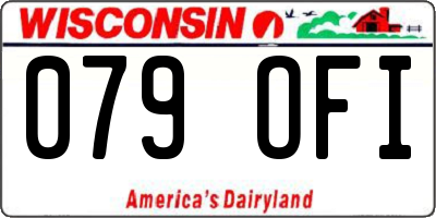 WI license plate 079OFI