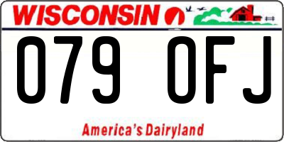 WI license plate 079OFJ