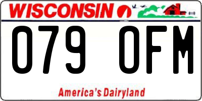 WI license plate 079OFM