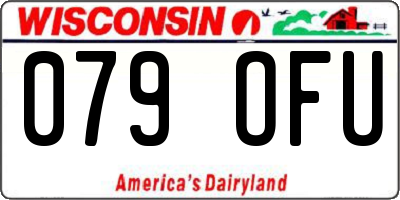 WI license plate 079OFU