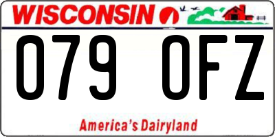 WI license plate 079OFZ