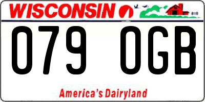 WI license plate 079OGB