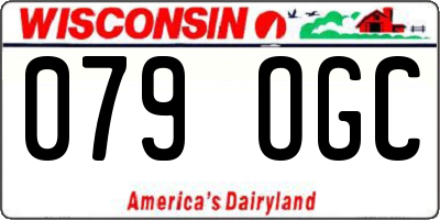 WI license plate 079OGC