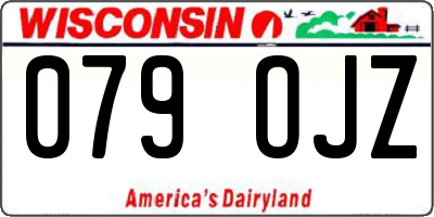 WI license plate 079OJZ