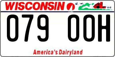 WI license plate 079OOH