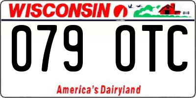 WI license plate 079OTC