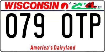 WI license plate 079OTP