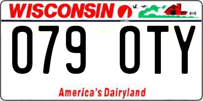 WI license plate 079OTY
