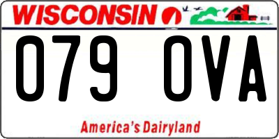 WI license plate 079OVA