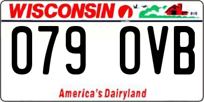 WI license plate 079OVB