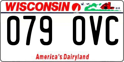 WI license plate 079OVC