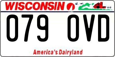 WI license plate 079OVD