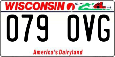 WI license plate 079OVG