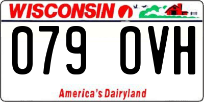 WI license plate 079OVH