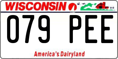 WI license plate 079PEE