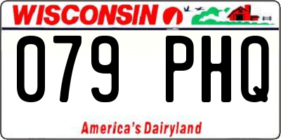 WI license plate 079PHQ