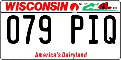 WI license plate 079PIQ