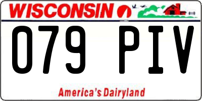 WI license plate 079PIV