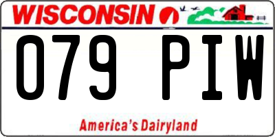WI license plate 079PIW