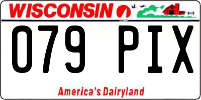 WI license plate 079PIX