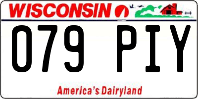 WI license plate 079PIY