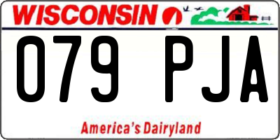 WI license plate 079PJA