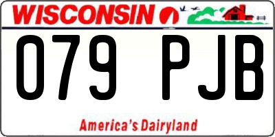 WI license plate 079PJB