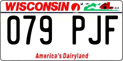 WI license plate 079PJF
