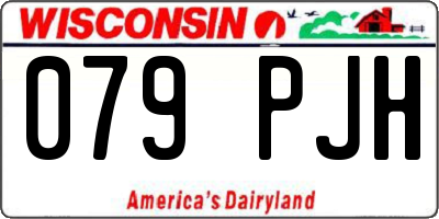 WI license plate 079PJH