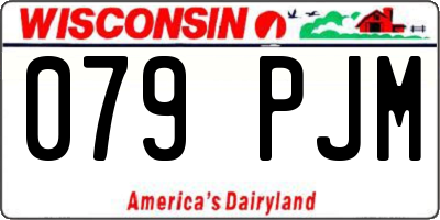 WI license plate 079PJM