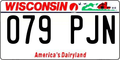 WI license plate 079PJN