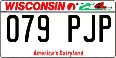 WI license plate 079PJP