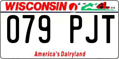 WI license plate 079PJT