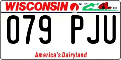 WI license plate 079PJU