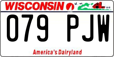 WI license plate 079PJW