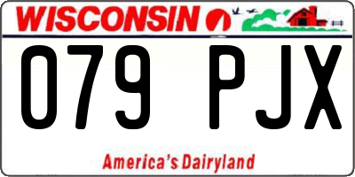 WI license plate 079PJX
