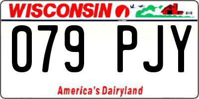 WI license plate 079PJY